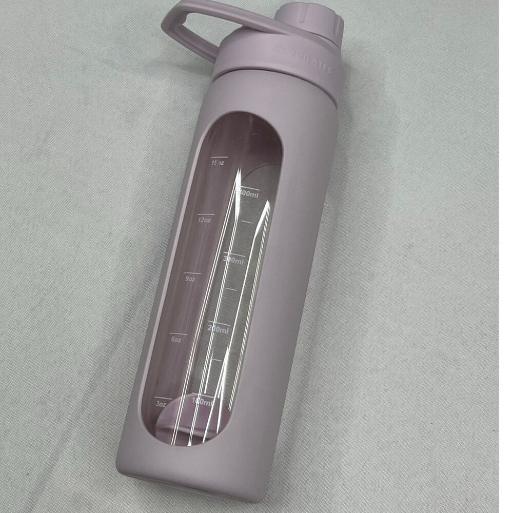 Blogilates 16 oz Blender Bottle Light Pink Shaker Cup Leakproof BPA Free